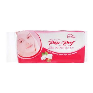 Bông trang điểm PoP-Puf ép biên hộp 180 miếng